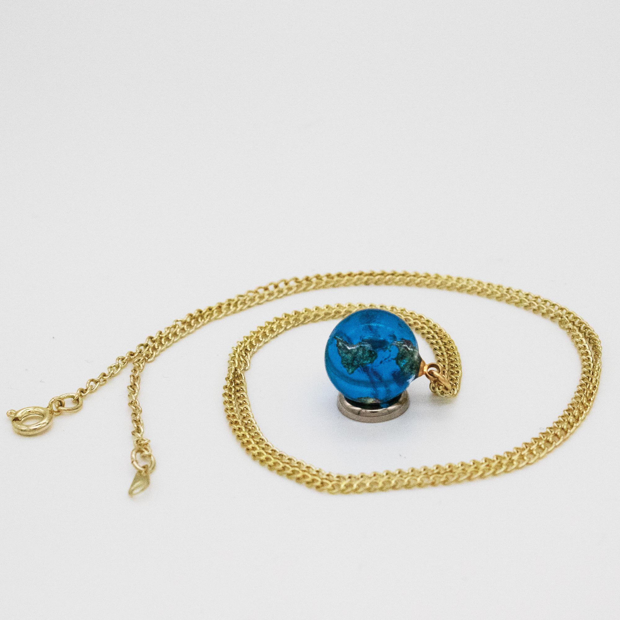 1/2” Natural Earth Necklace on Gold Fill Chain
