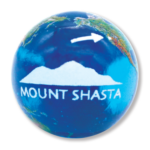 1" Natural Earth Marble With Mount Shasta, 3 In A Pouch