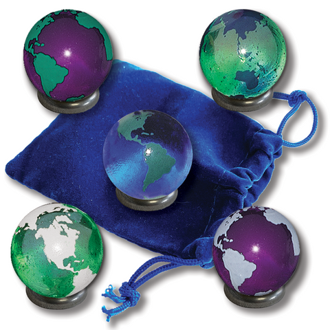 1" Colorful Earth Marble Set
