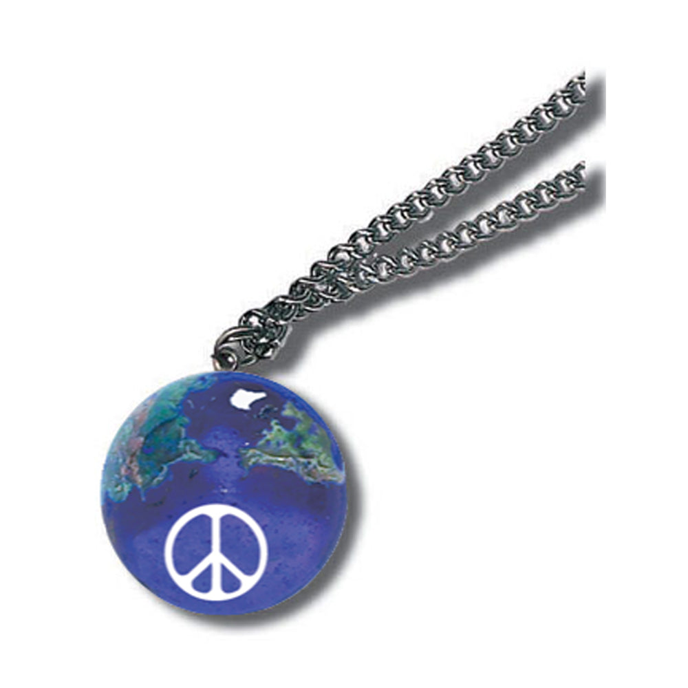 1” Peace Sign Natural Earth Necklace