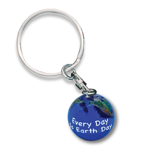 1" Natural Earth Day Keychain