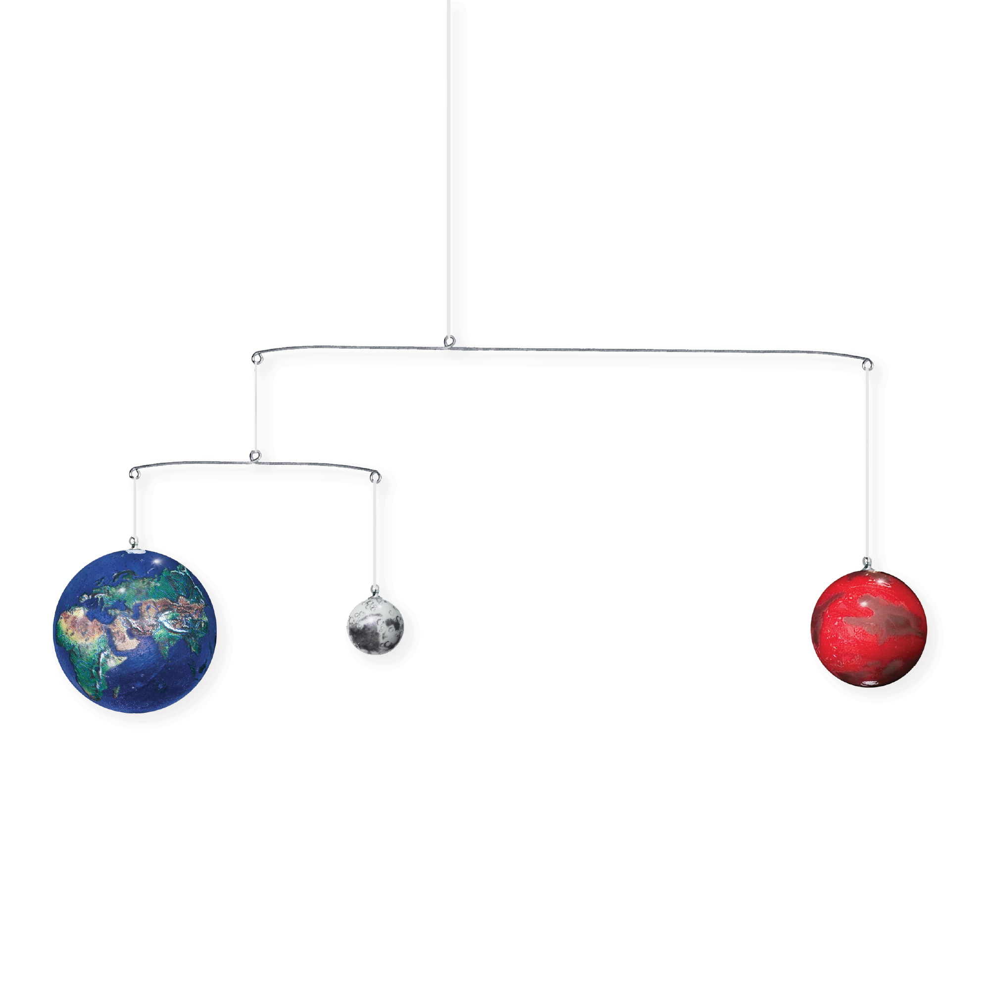 Earth Mars & Moon To Scale Mobile