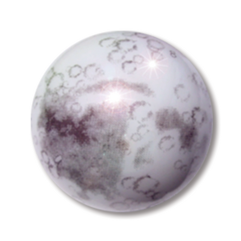 1” Moon Marble - 5 in a Pouch