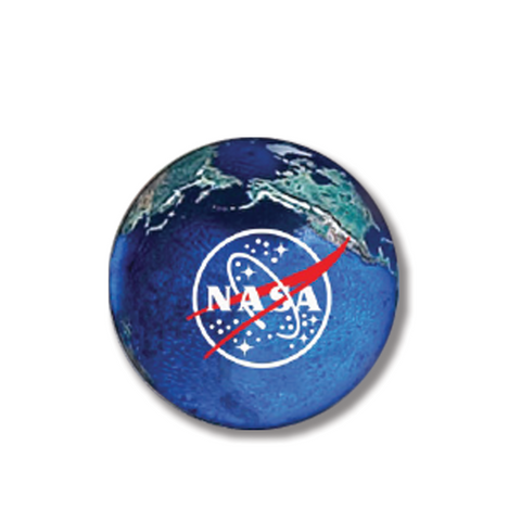 Earth Marble with NASA Meatball Logo - 5 in a Pouch