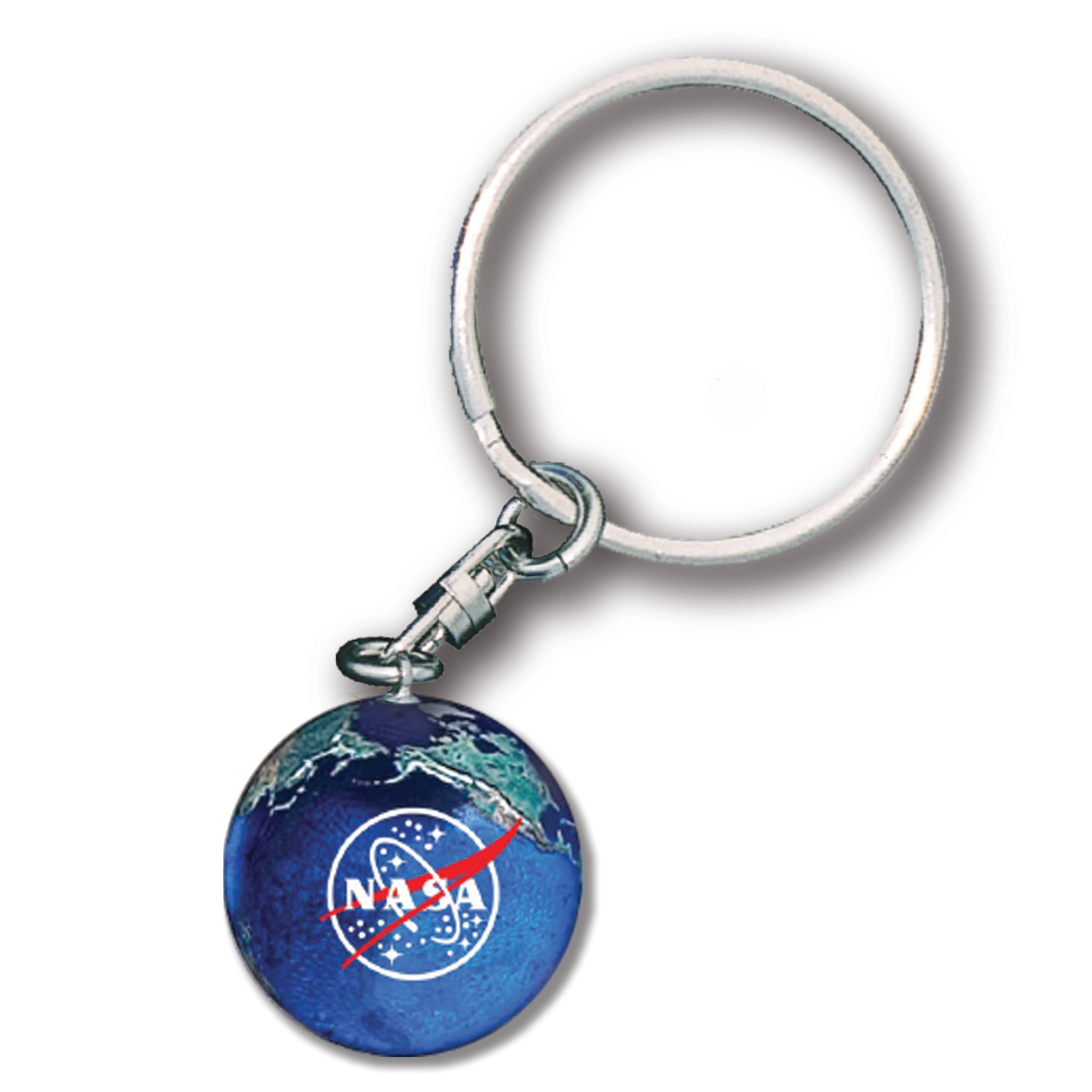 Earth Keychain with NASA Meatball Logo