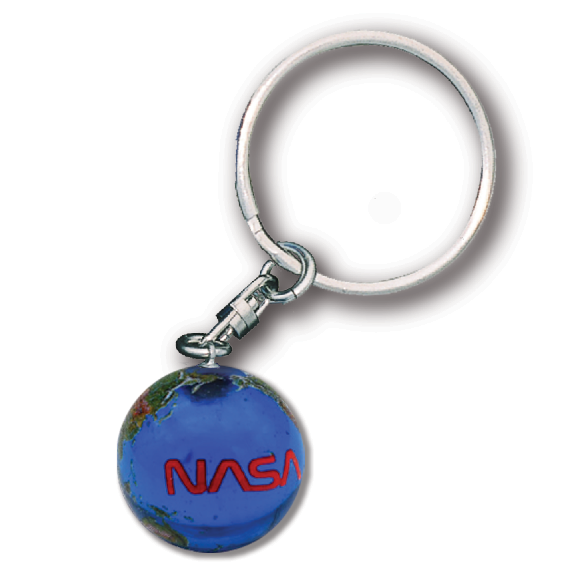 Earth Keychain with NASA Worm Logo