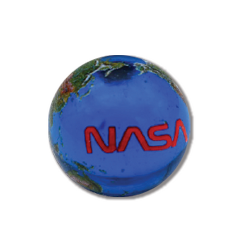Earth Marble with NASA Worm Logo - 5 in a Pouch